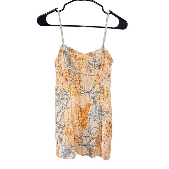Urban Outfitters By The Sea Map Print Mini Dress - Picture 2 of 14